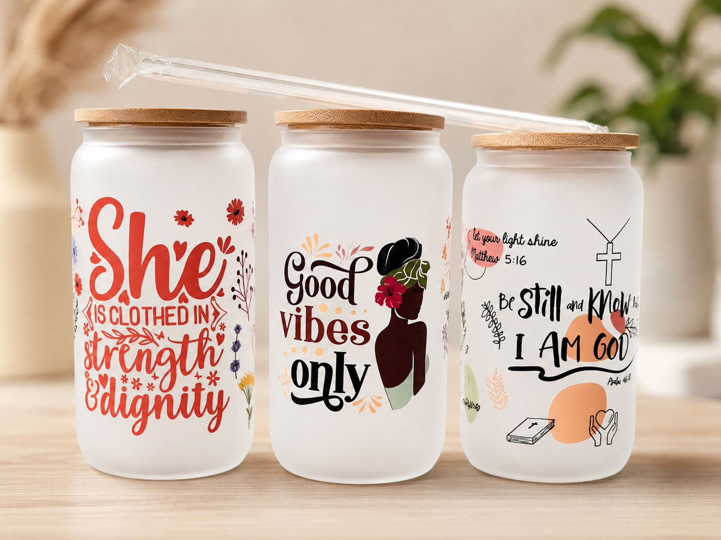 Bible verse/ affirmation frosting Tumblers
