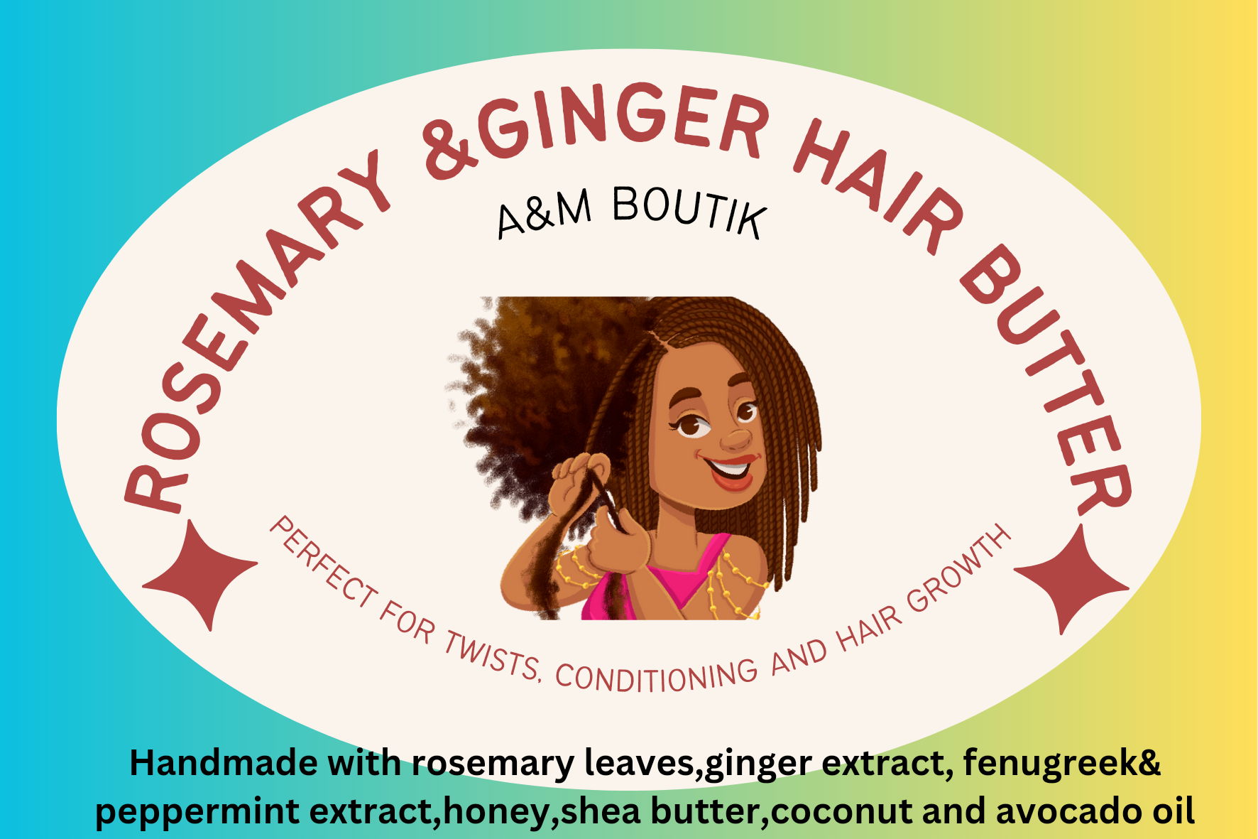 Rosemary &Ginger Hair butter