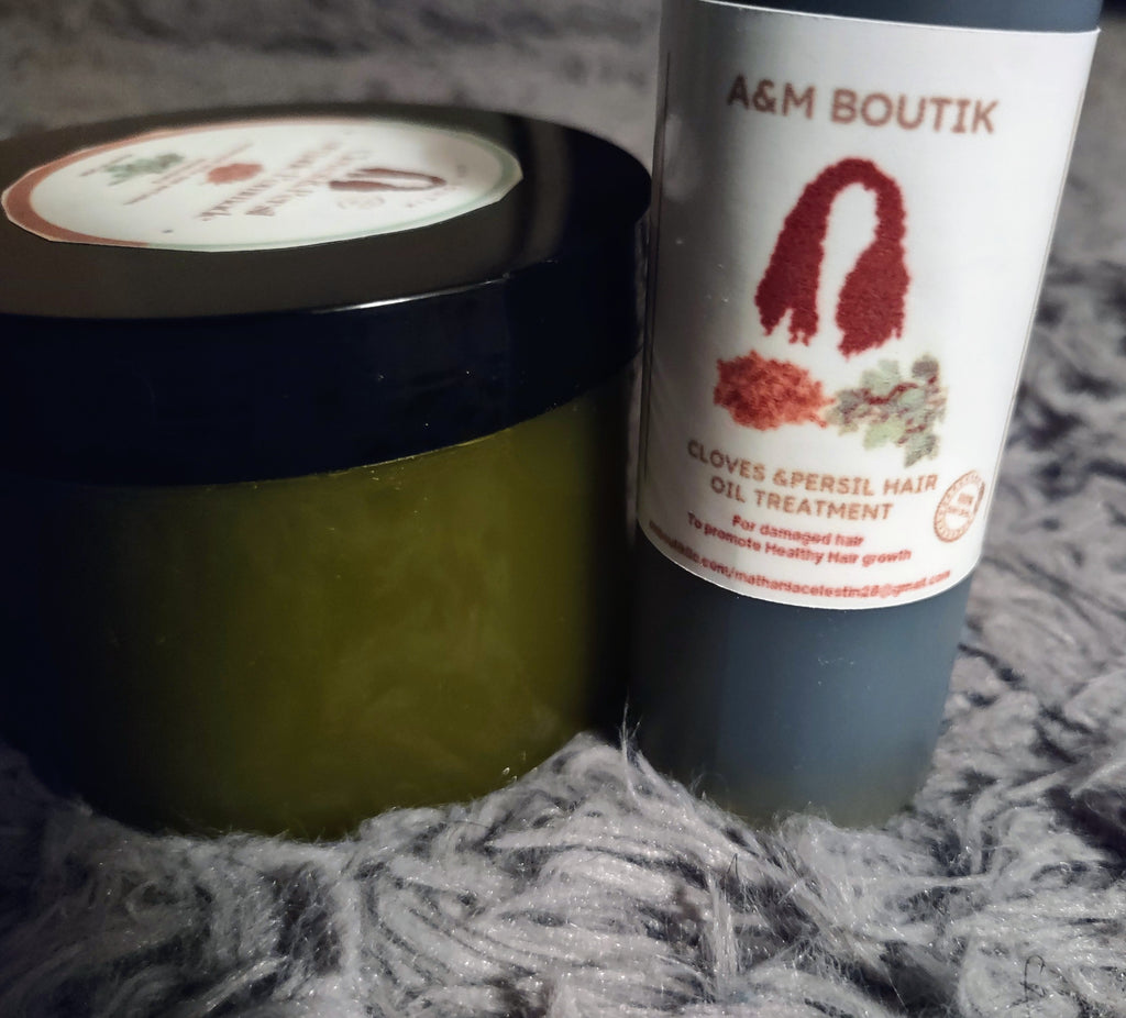 Cloves&Persil Organic hair oil and Pomade